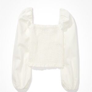 AE smocked long sleeved top